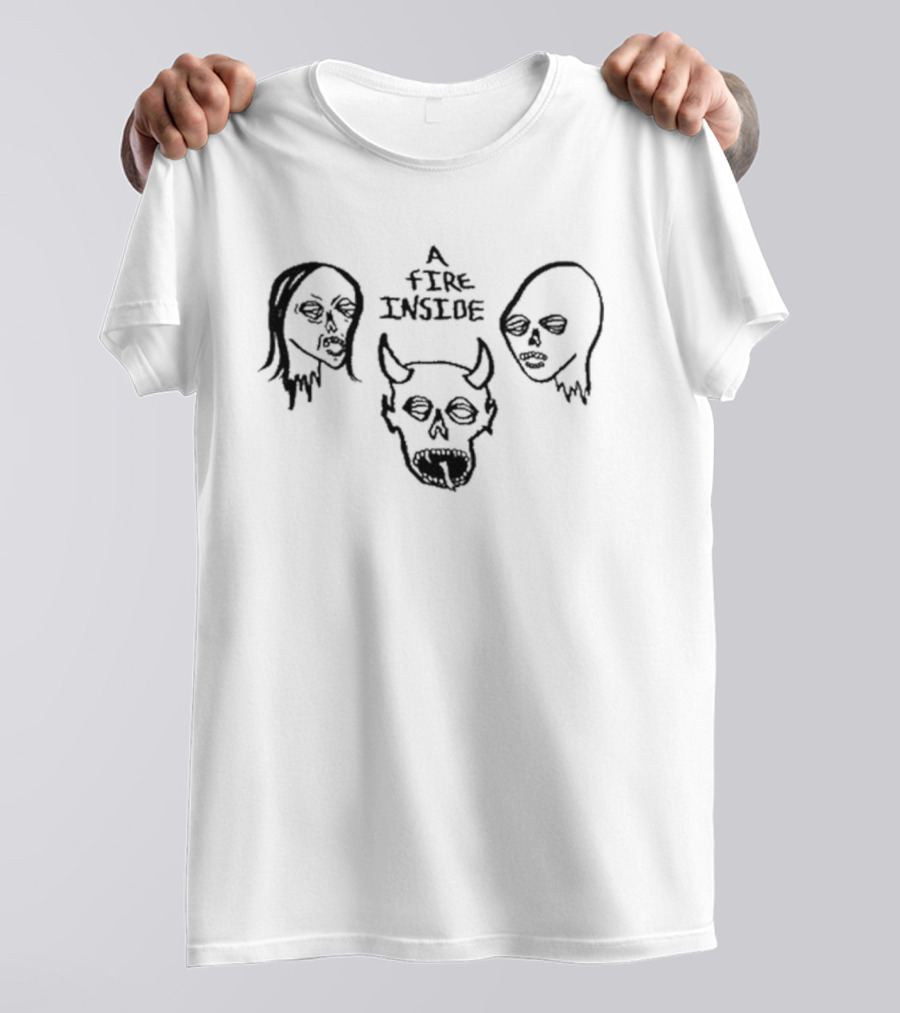 Afi Faces Ivory Skull Crown Trio T-Shirt