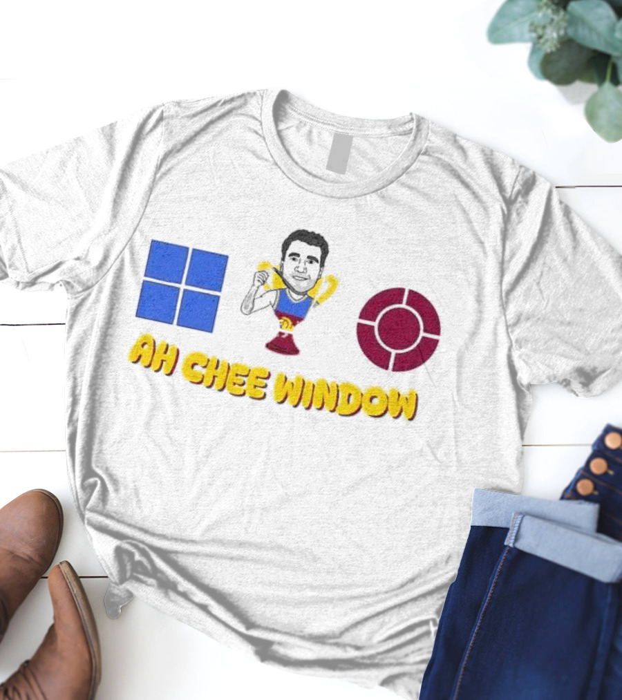 Ah Chee Window Callum Ah Chee Brisbane Lions Blue Red Symbol T-Shirt