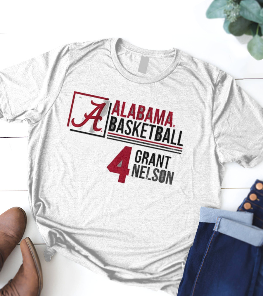 Alabama Grant Nelson Basketball Jersey Number 4 T-Shirt