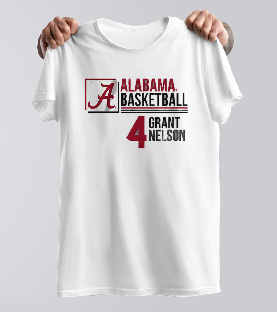 Alabama Grant Nelson Basketball Jersey Number 4 T-Shirt