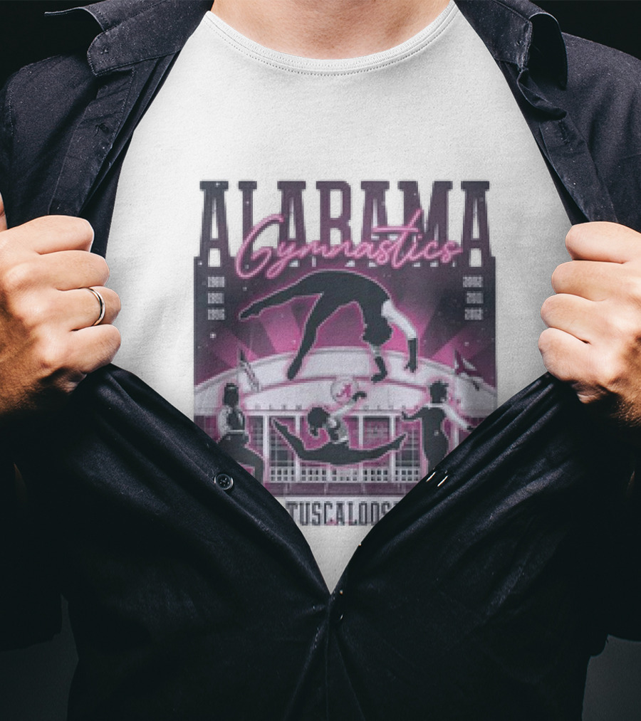 Alabama Gymnastics Over The Coliseum Tuscaloosa With Years 1988 1991 1996 2002 2011 2012 T-Shirt