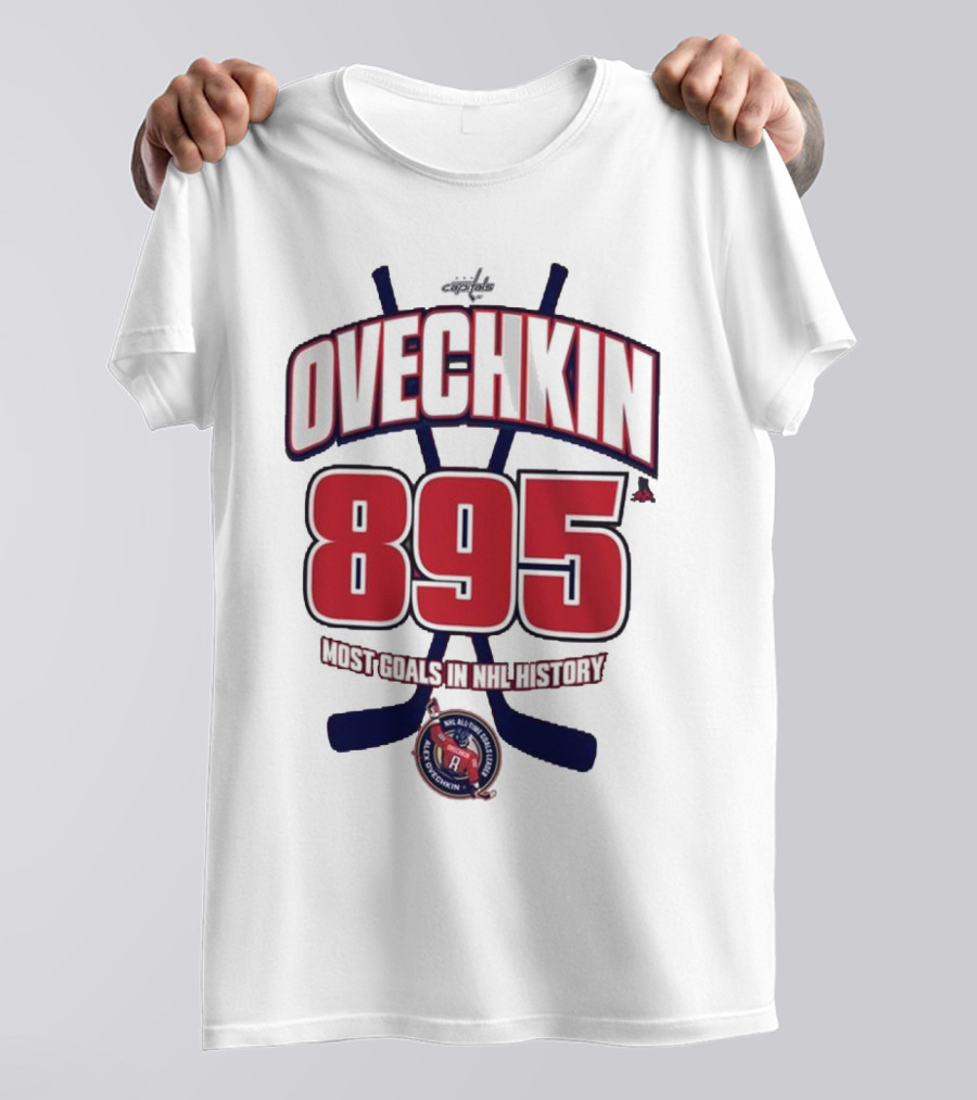 Ovechkin 895 Goals NHL History Washington Capitals T-Shirt