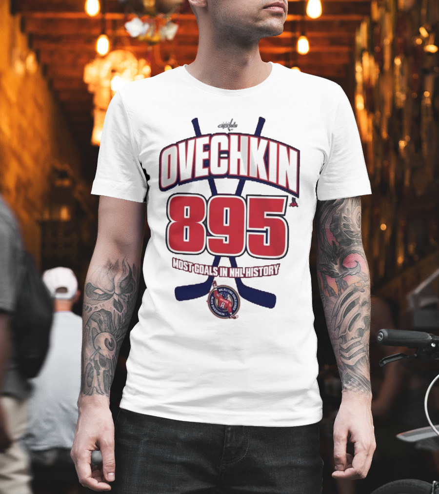 Ovechkin 895 Goals NHL History Washington Capitals T-Shirt