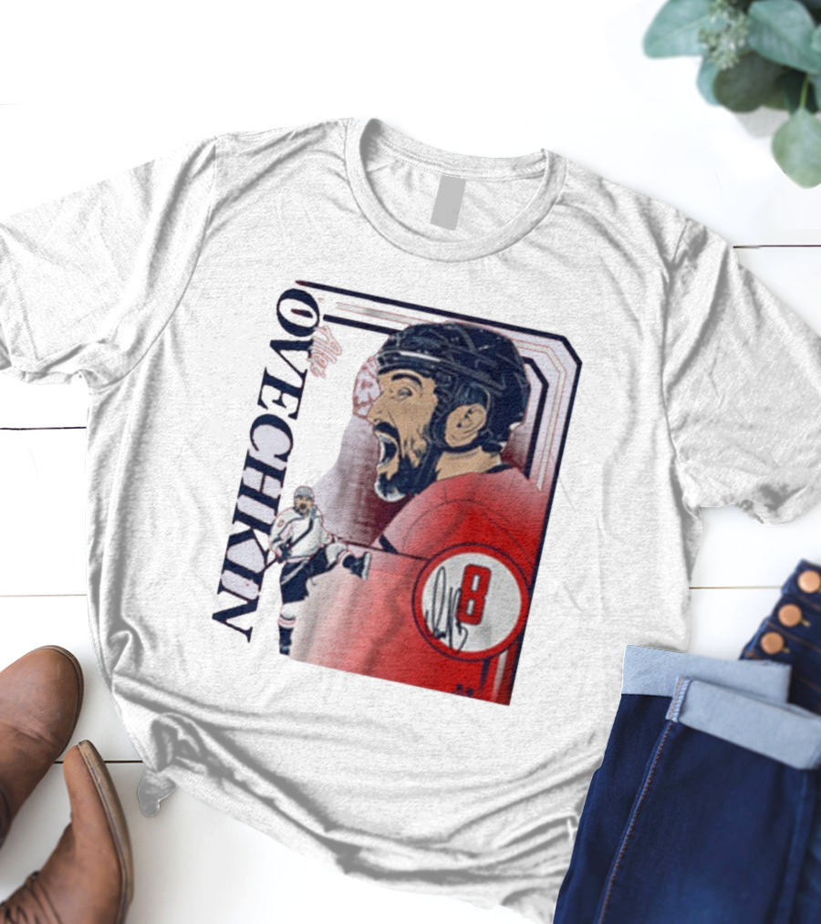 Alexander Ovechkin Dynamic Hockey Collage Number 8 T-Shirt