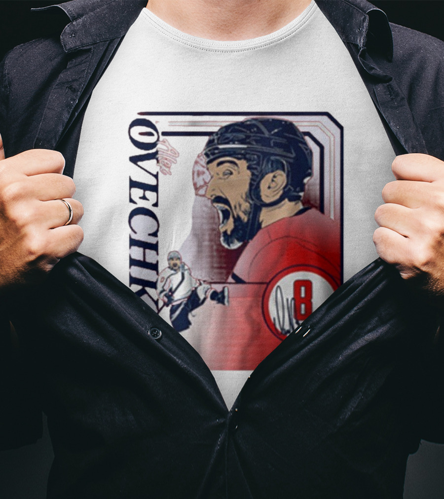 Alexander Ovechkin Dynamic Hockey Collage Number 8 T-Shirt