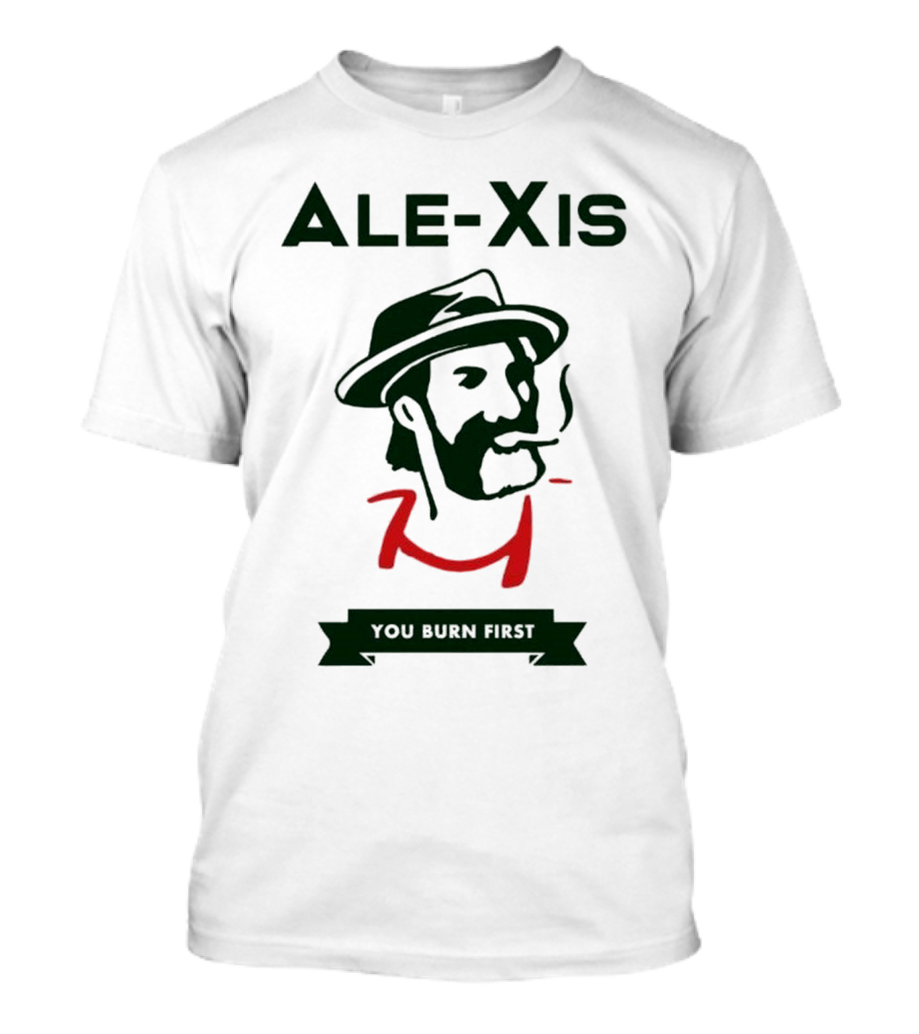 ALE-XIS You Burn First Smoking Man Fedora Illustration T-Shirt