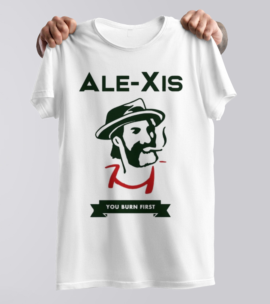 ALE-XIS You Burn First Smoking Man Fedora Illustration T-Shirt