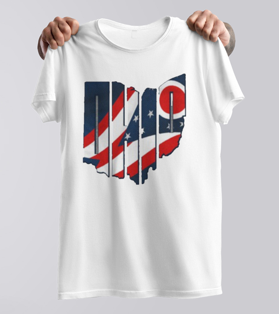 Ohio State Flag USA Cleveland Columbus Basketball 2025 T-Shirt