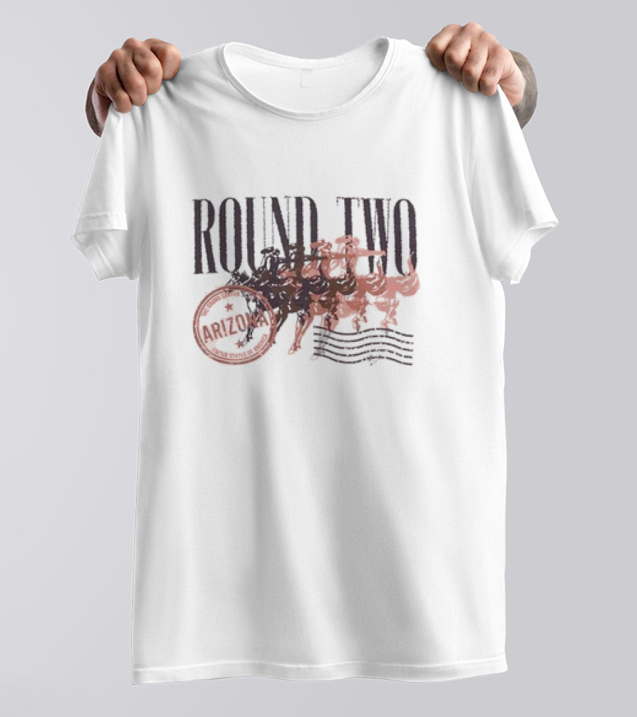 Round Two Arizona Vintage Cowboy Stamp T-Shirt