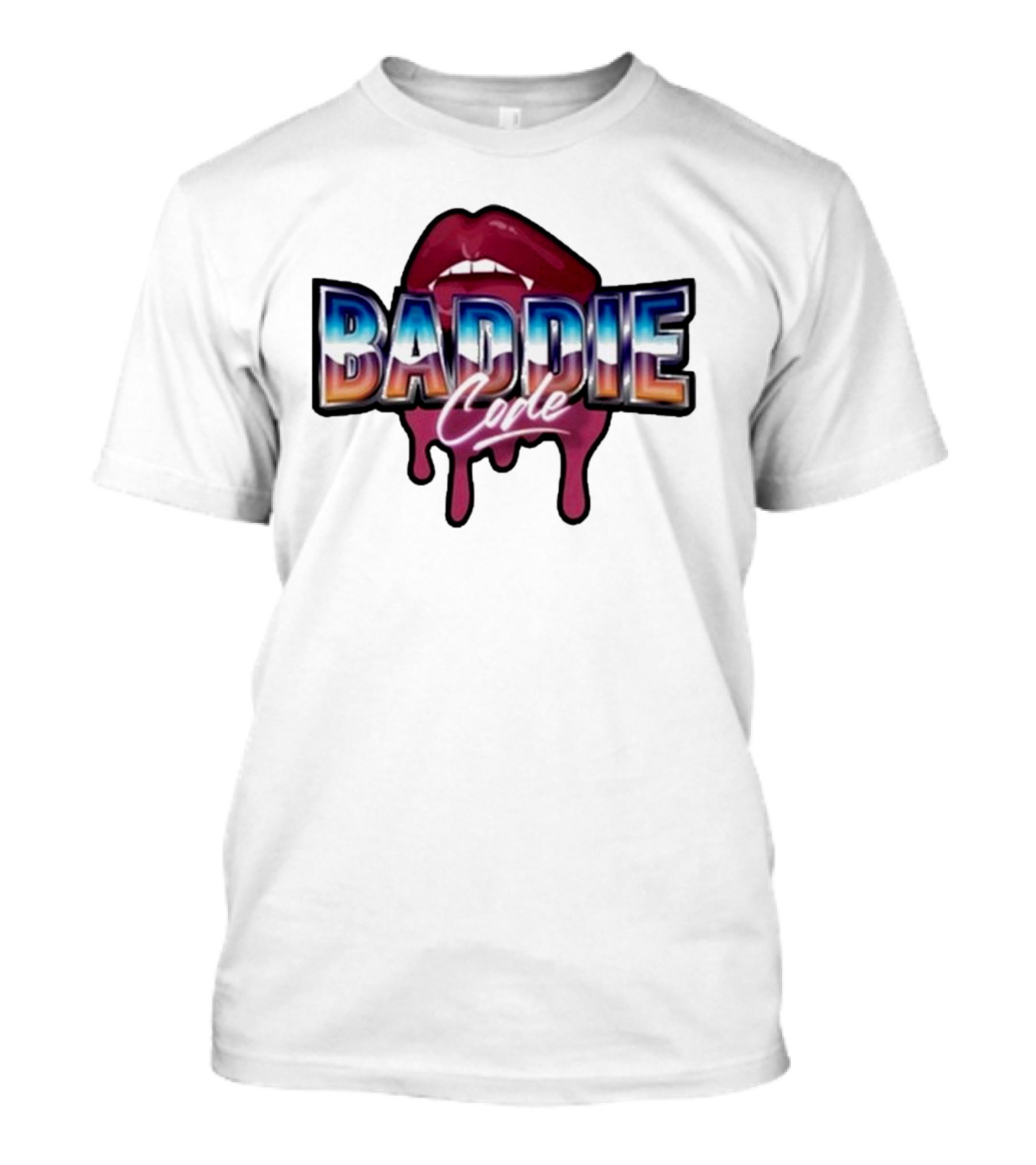 Baddie Code Dripping Lips Urban Style T-Shirt