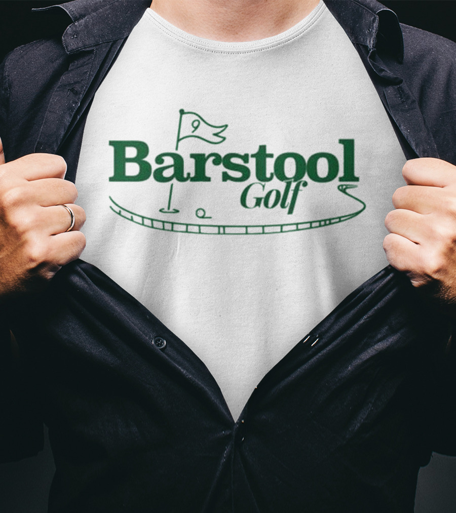 Barstool Golf Putting Green Flag Logo T-Shirt