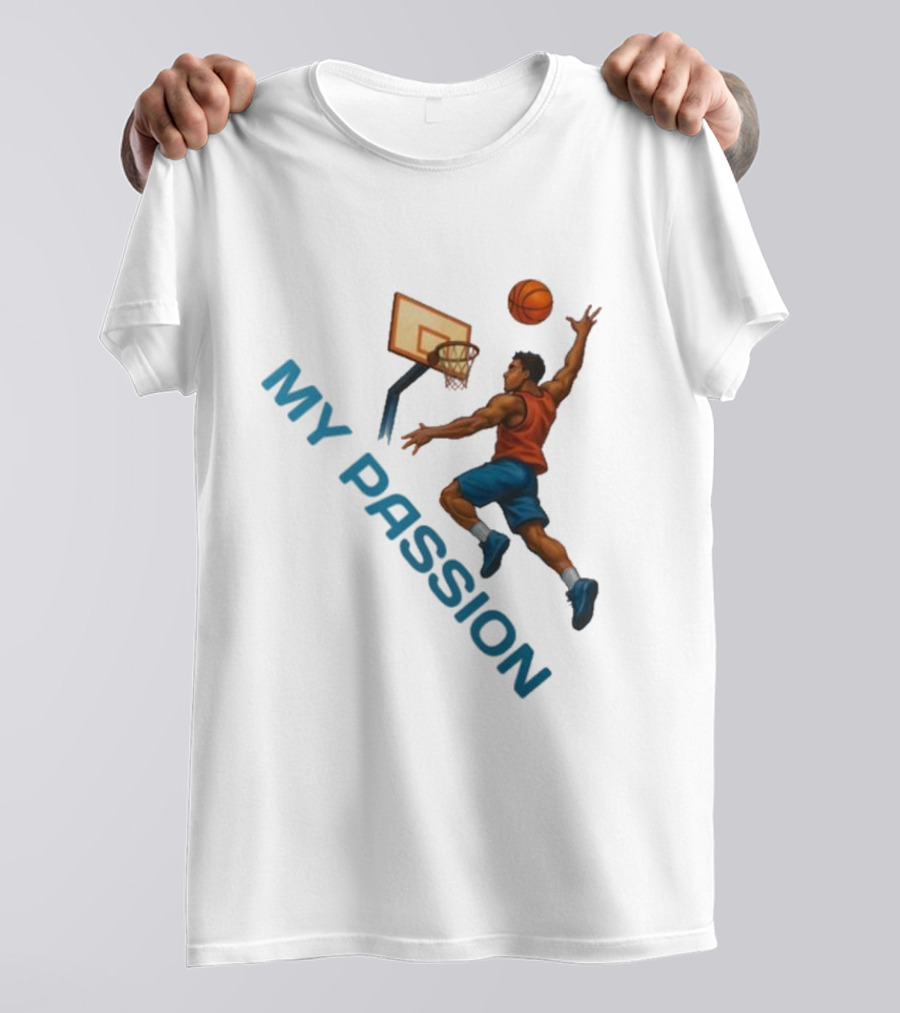 Basketball My Passion Dunking Athlete Dynamic Move T-Shirt