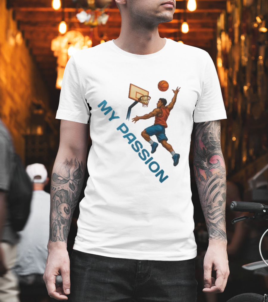 Basketball My Passion Dunking Athlete Dynamic Move T-Shirt