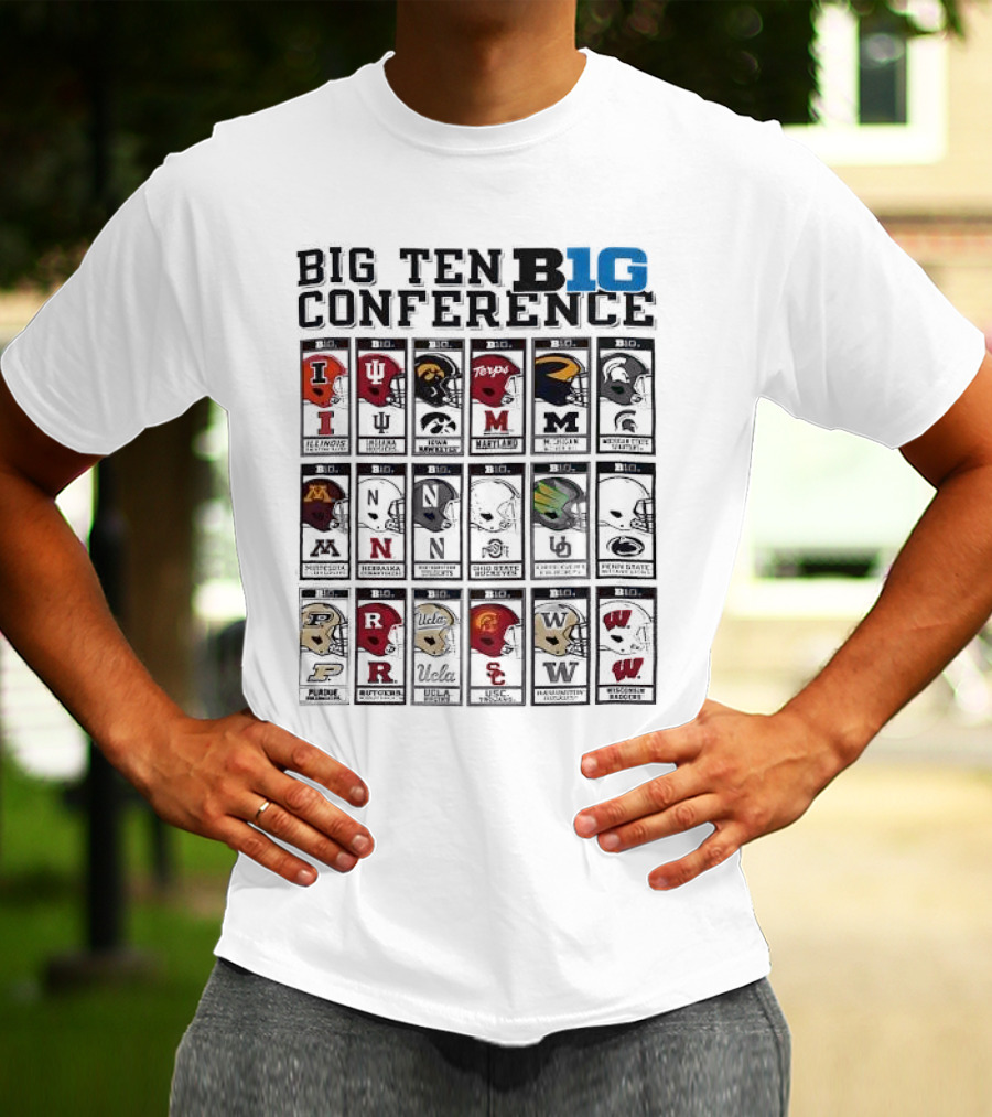 Big Ten Conference 2025 All Team Helmet Collection T-Shirt