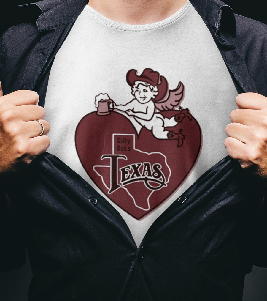 Billy Bob’s Texas Cupids Heart With Cowboy Hat And T-Shirt