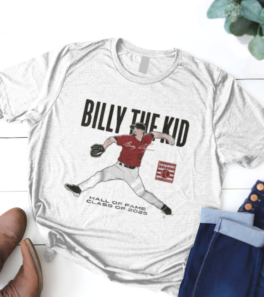 Billy The Kid Hall Of Fame Class Of 2025 Atlanta Braves Billy Wagner Signature T-Shirt