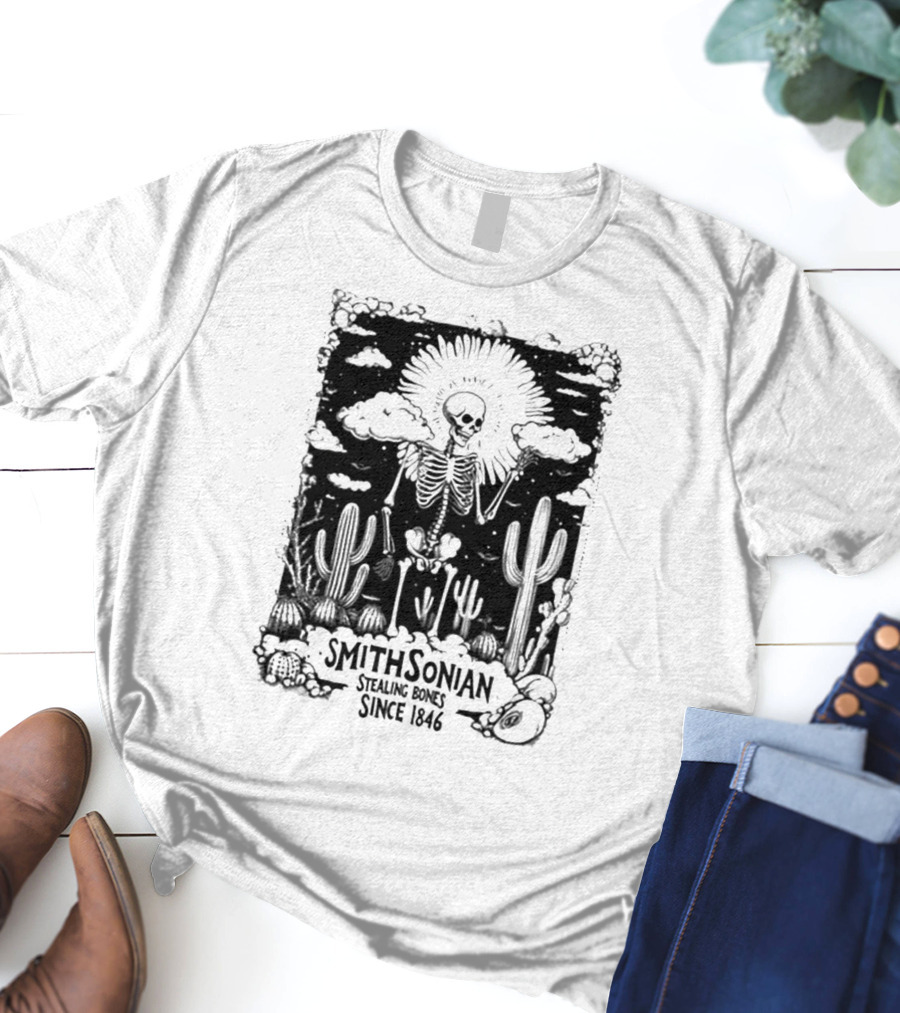 Blurrycreatures Smithsonian Stealing Bones Since 1846 American Myth Blurry Creatures T-Shirt