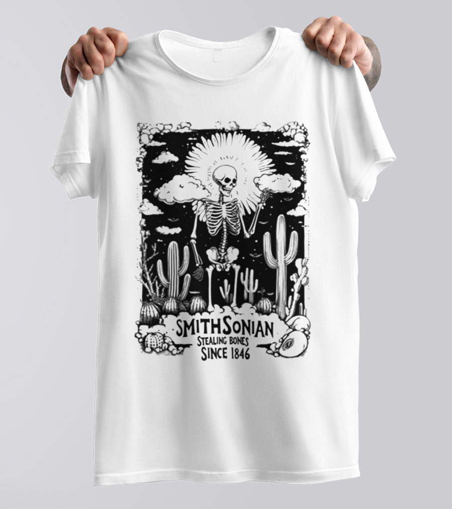 Blurrycreatures Smithsonian Stealing Bones Since 1846 American Myth Blurry Creatures T-Shirt
