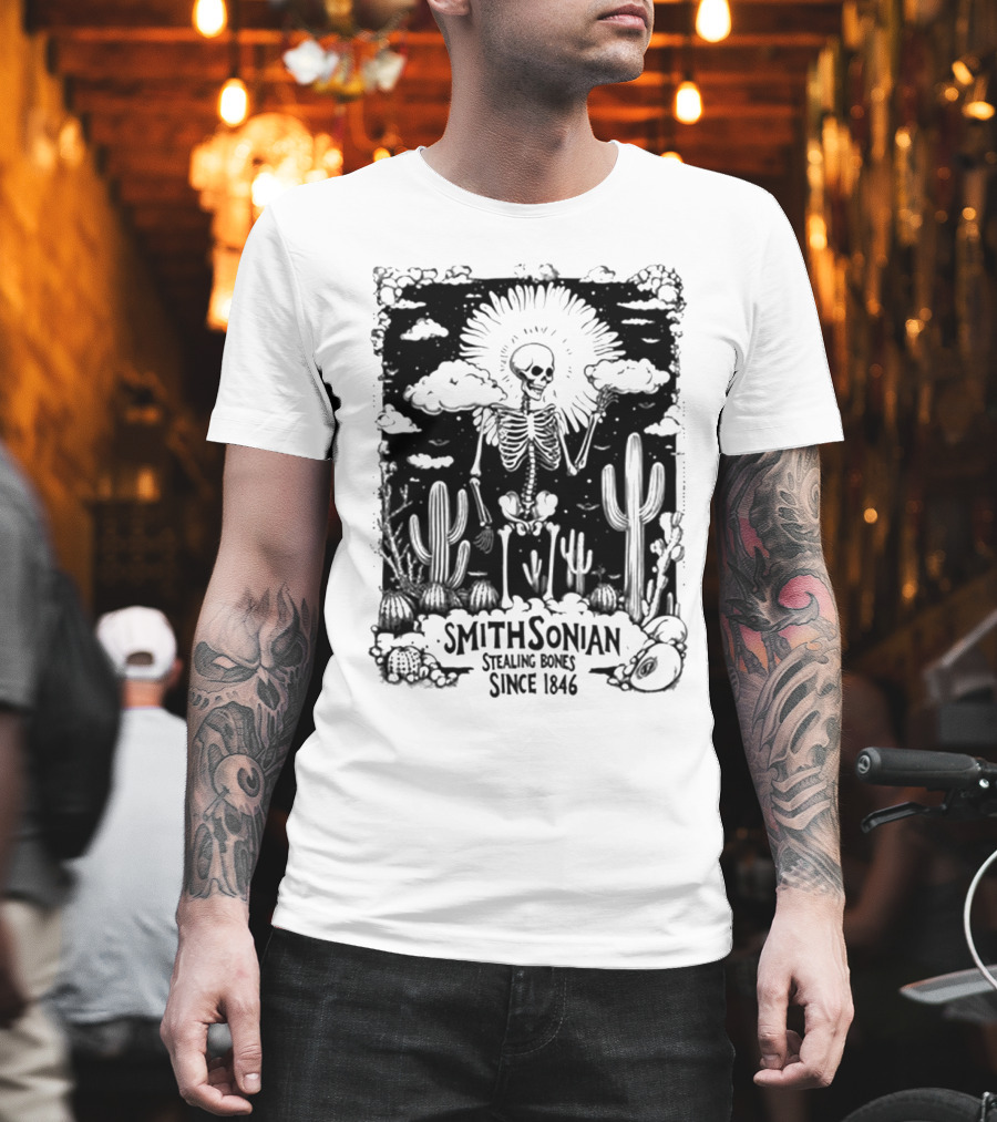 Blurrycreatures Smithsonian Stealing Bones Since 1846 American Myth Blurry Creatures T-Shirt