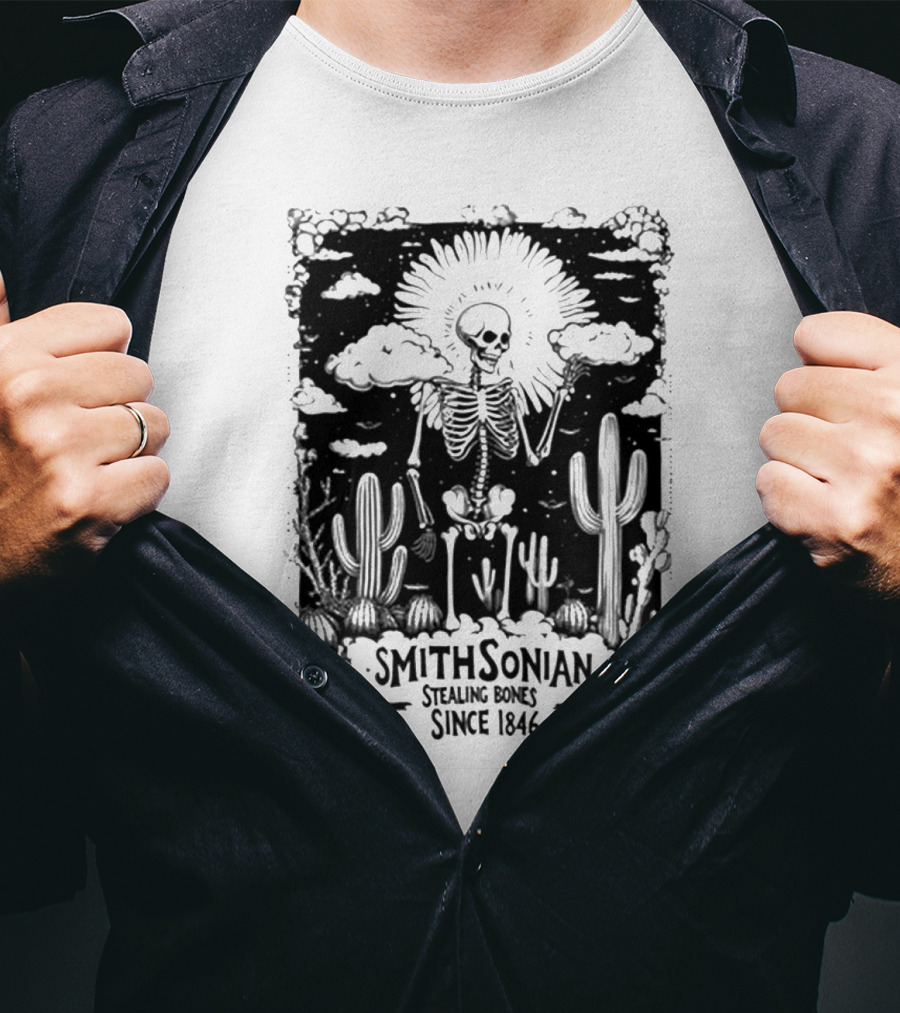 Blurrycreatures Smithsonian Stealing Bones Since 1846 American Myth Blurry Creatures T-Shirt