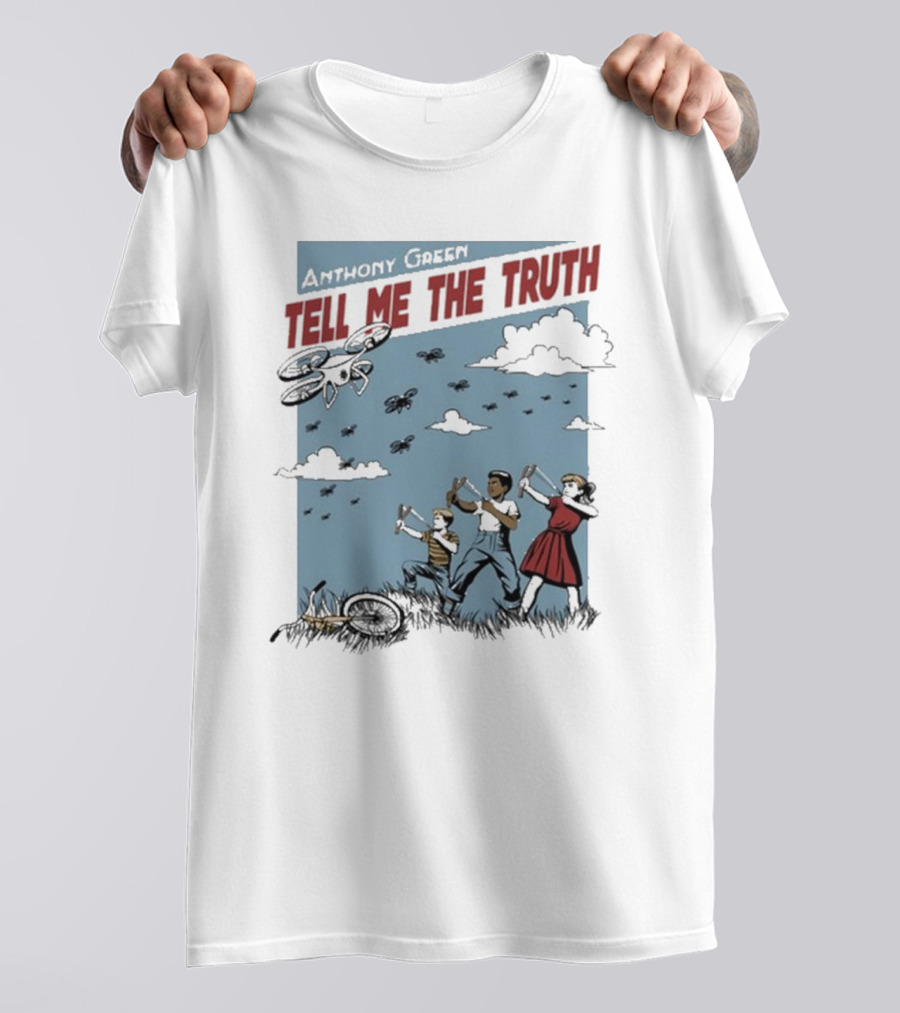 Anthony Green Tell Me The Truth Kids Running From Insects T-Shirt