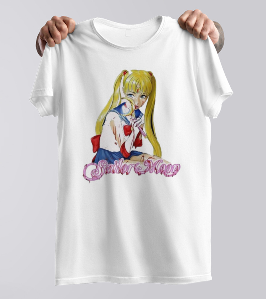 Bl00dina Sailor Moon Anime Mirror And Lipstick T-Shirt
