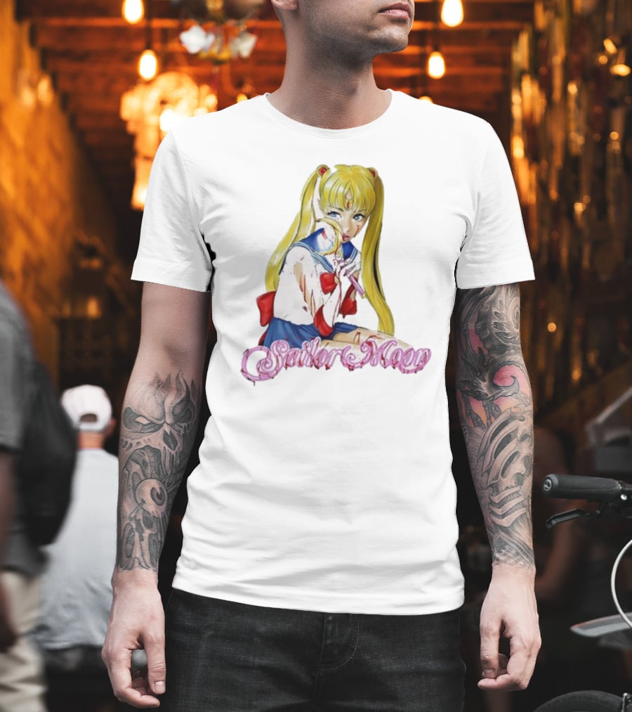 Bl00dina Sailor Moon Anime Mirror And Lipstick T-Shirt