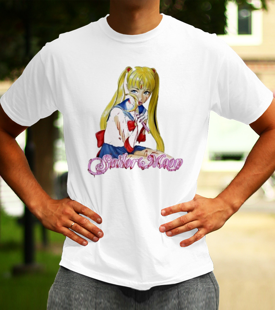 Bl00dina Sailor Moon Anime Mirror And Lipstick T-Shirt
