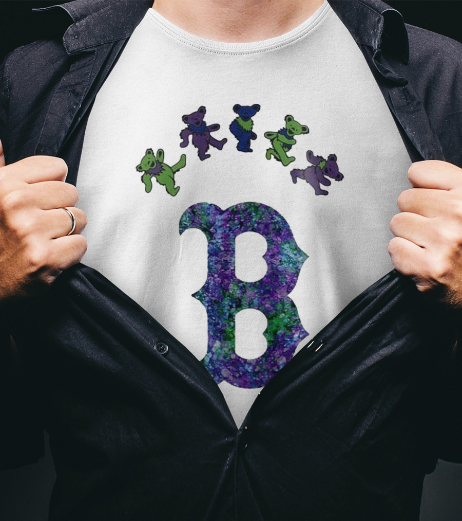 Boston Red Sox Grateful Dead Bears 2025 Event Night T-Shirt