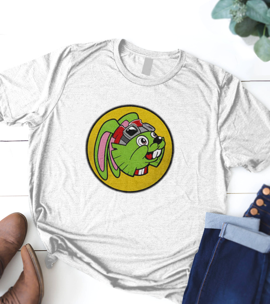 Bucky O’Hare Buc-ee’s Collaboration Featuring Iconic Green Rabbit With Goggles T-Shirt