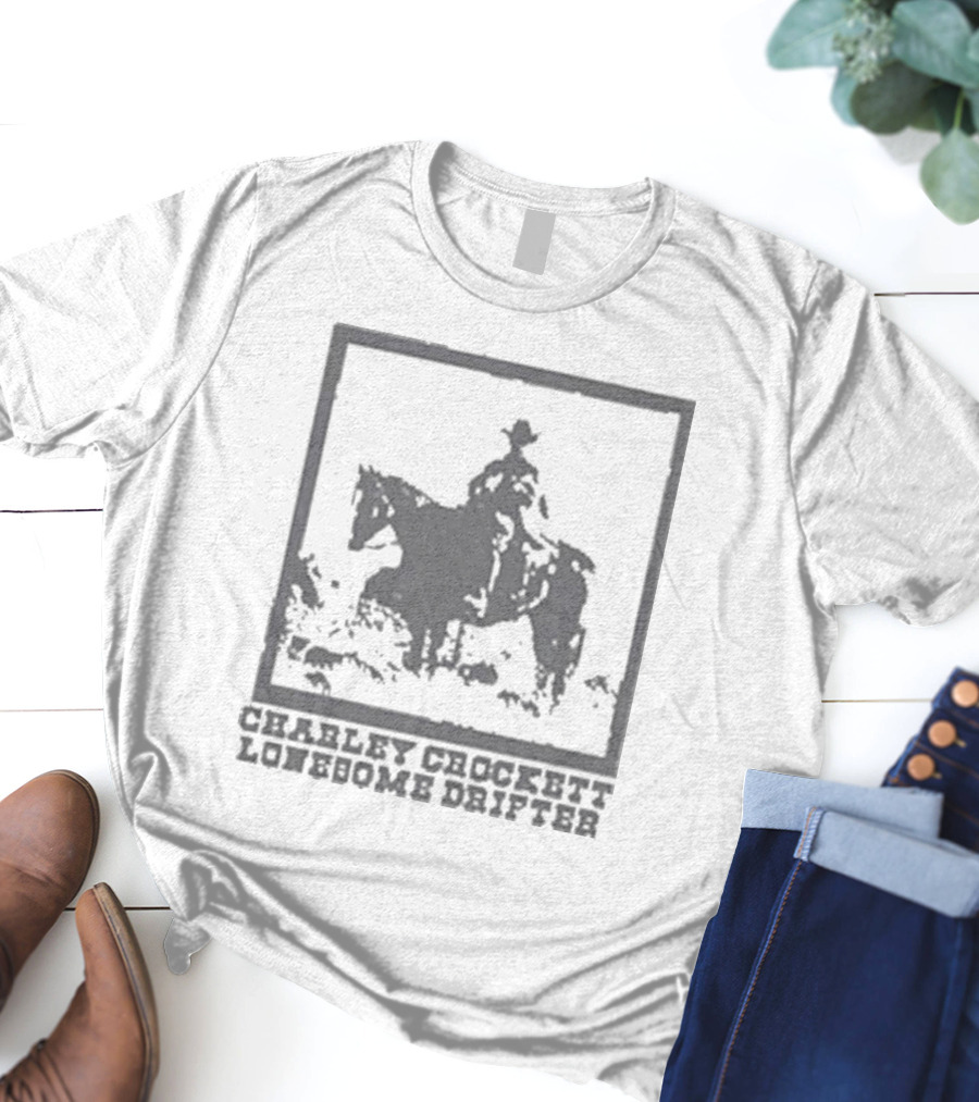 Charley Crockett Lonesome Drifter Cowboy On Horseback T-Shirt