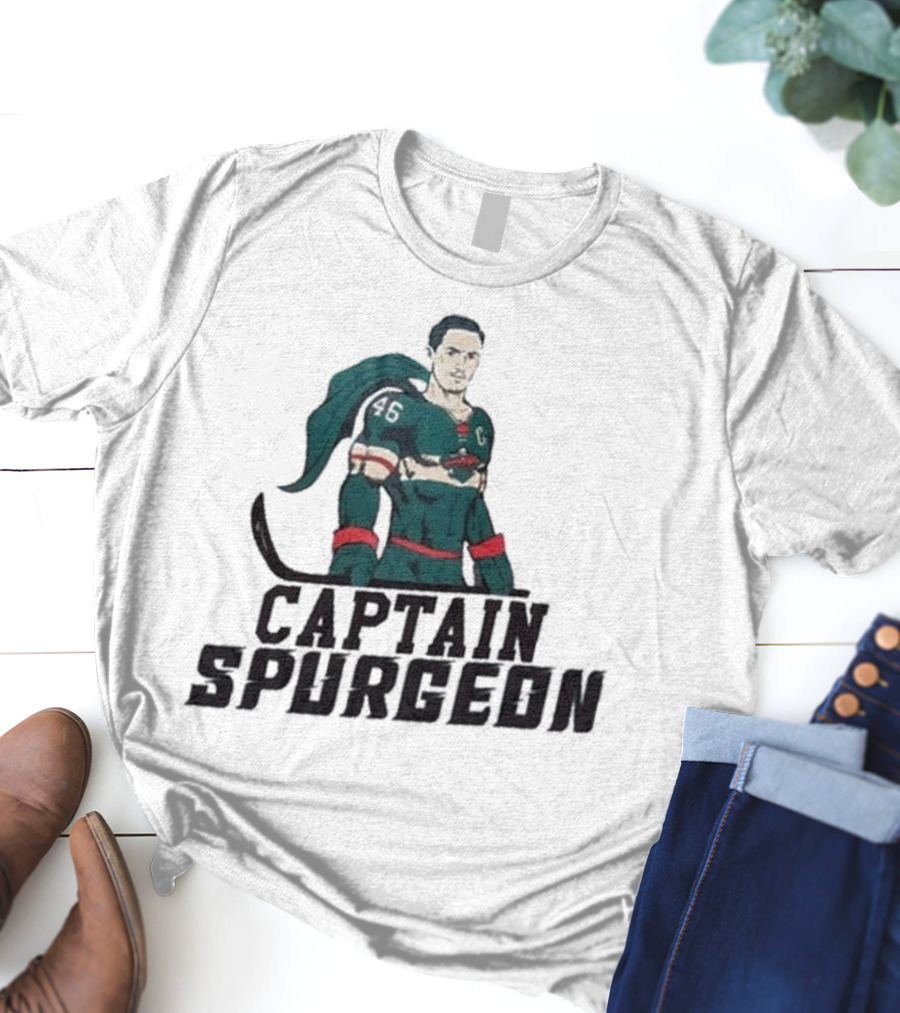 Captain Spurgeon Ice Hockey Superhero T-Shirt