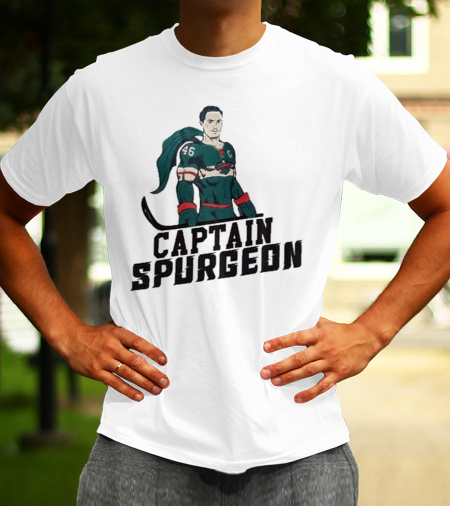 Captain Spurgeon Ice Hockey Superhero T-Shirt