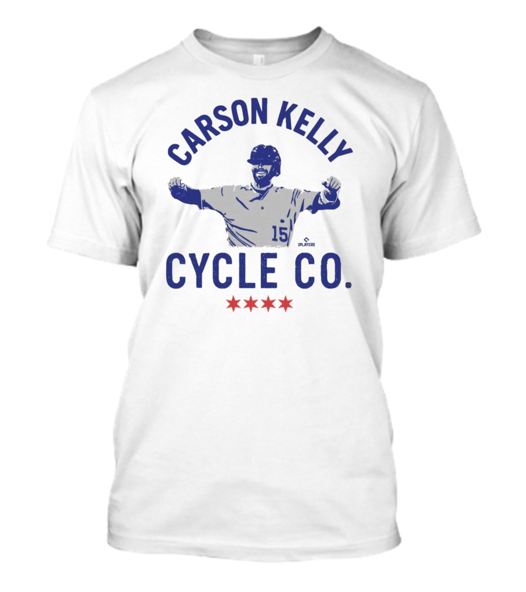 Carson Kelly Cycle Co MLBPA Number 15 Baseball Star Iconic Red Stars Theme T-Shirt