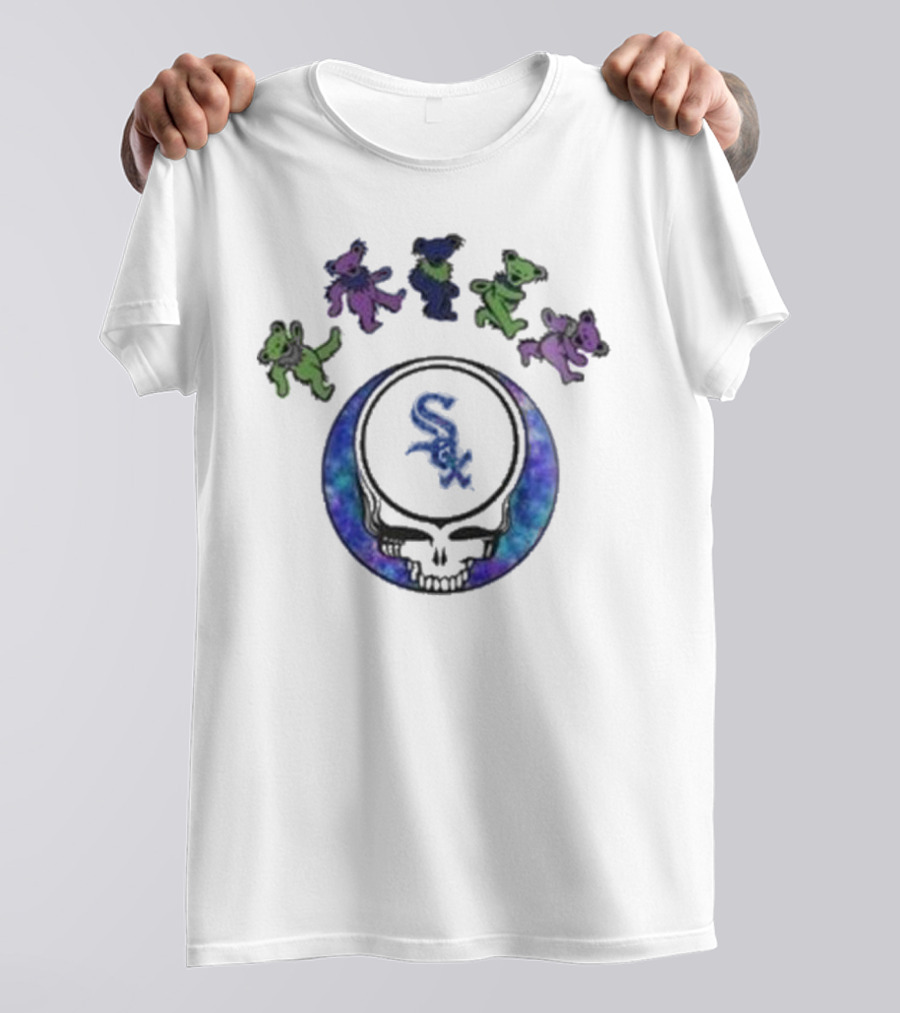 Chicago White Sox 2025 Skull Grateful Dead Night Baseball T-Shirt