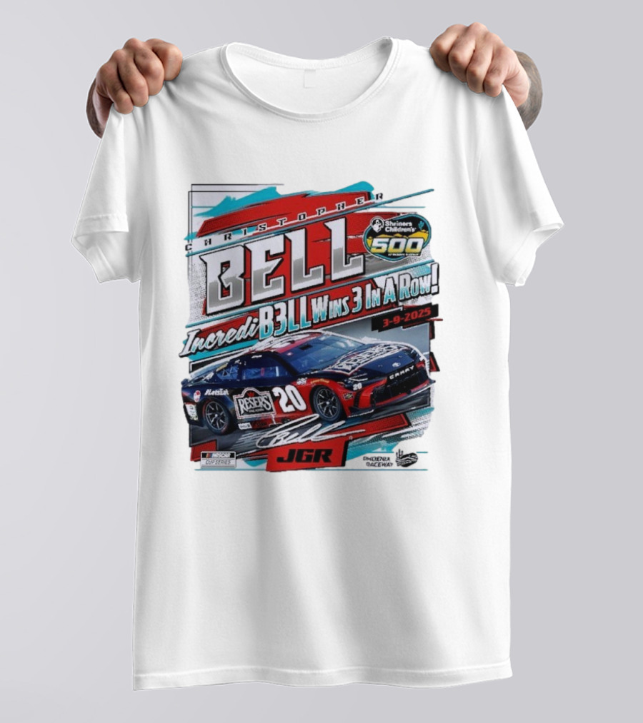 Christopher Bell Wins 3 In A Row Shriners Children’s 500 Race 2025 NASCAR Cup Series JGR T-Shirt