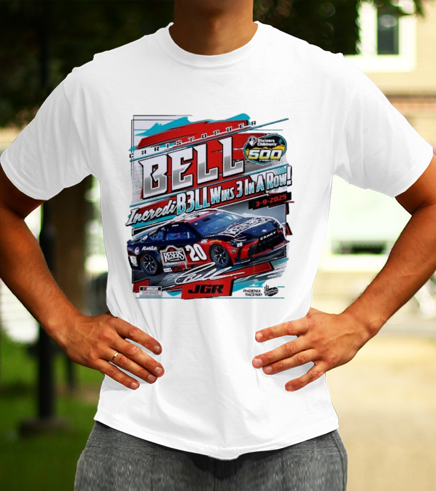 Christopher Bell Wins 3 In A Row Shriners Children’s 500 Race 2025 NASCAR Cup Series JGR T-Shirt