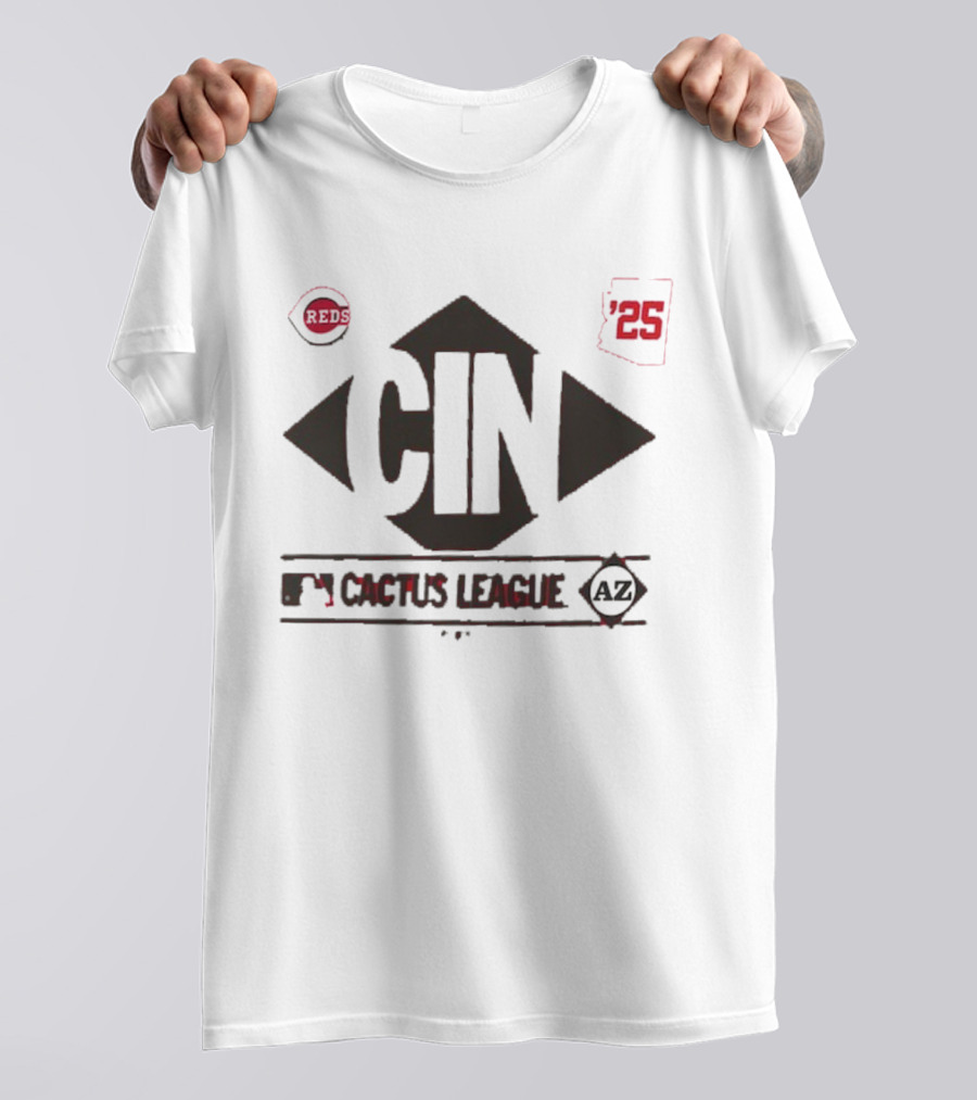 Cincinnati Reds 2025 CIN Cactus League AZ True Icon T-Shirt