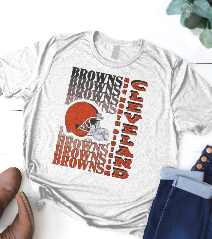 Cleveland Browns AFC North Division Browns Helmet T-Shirt