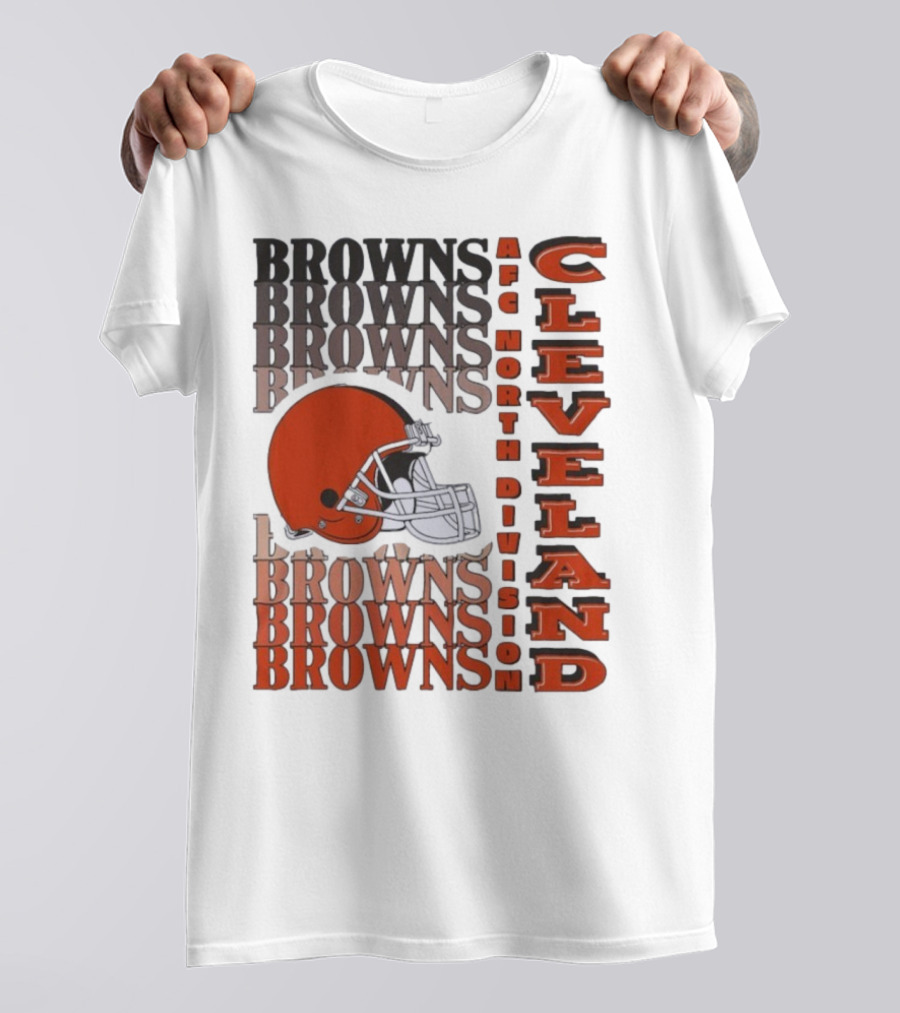 Cleveland Browns AFC North Division Browns Helmet T-Shirt