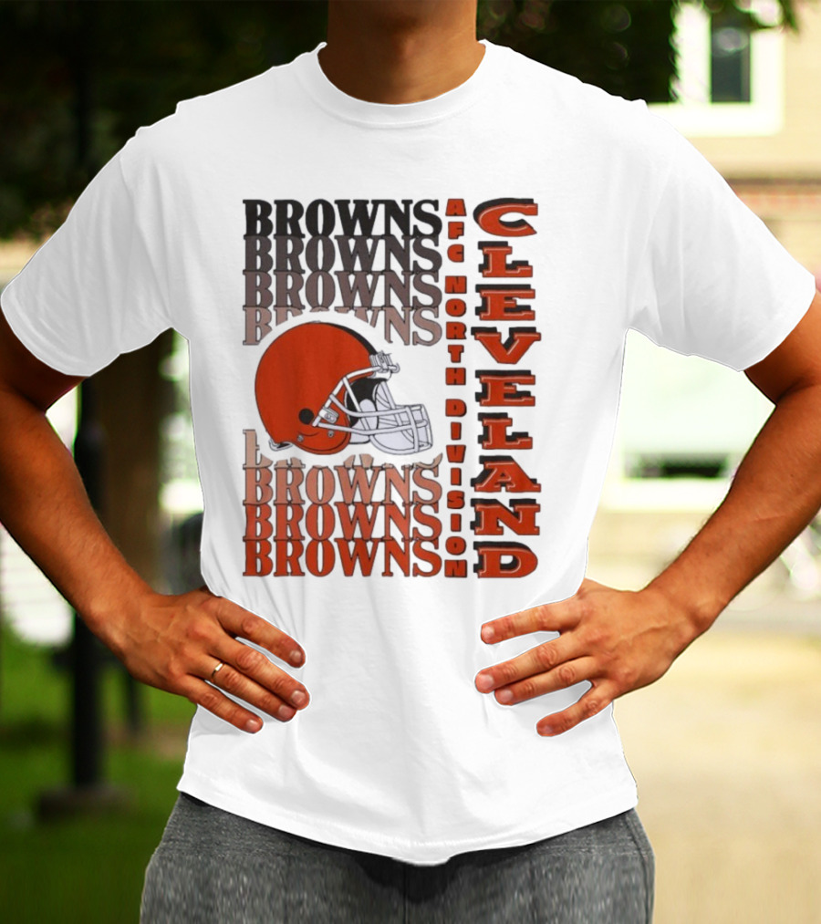 Cleveland Browns AFC North Division Browns Helmet T-Shirt