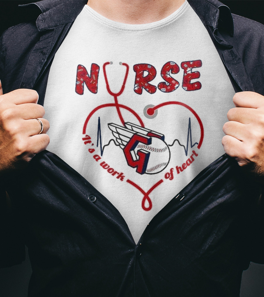 Cleveland Guardians Nurse Appreciation 2025 Worth Of Heart T-Shirt