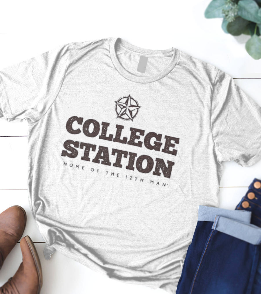 College Station Home Of The 12th Man Star Emblem T-Shirt