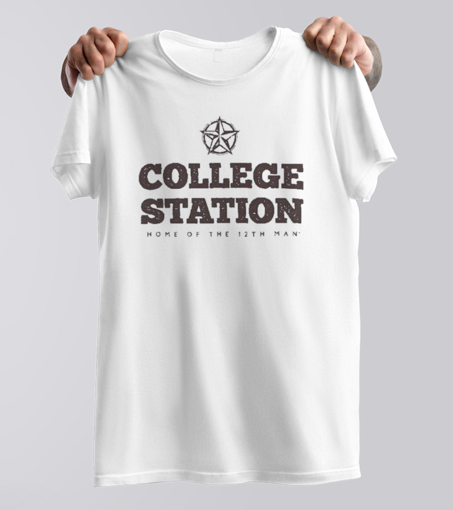 College Station Home Of The 12th Man Star Emblem T-Shirt