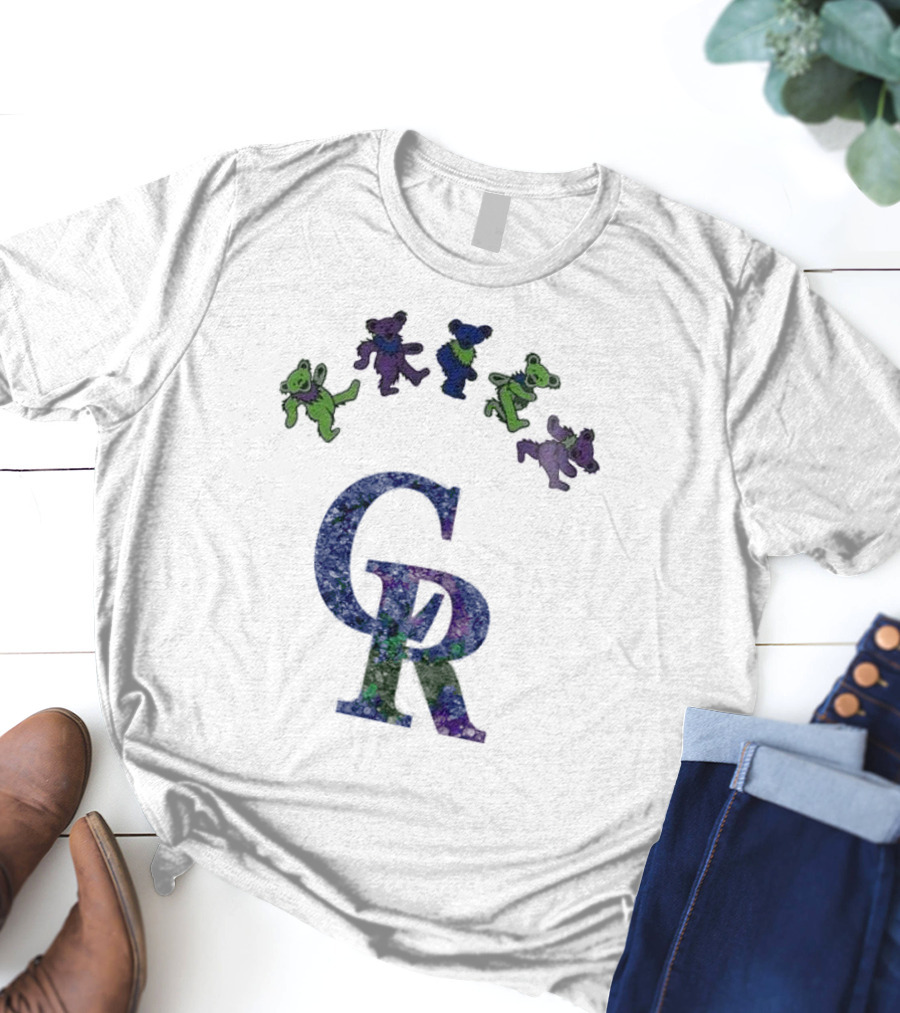 Colorado Rockies Grateful Dead Dancing Bears 2025 T-Shirt