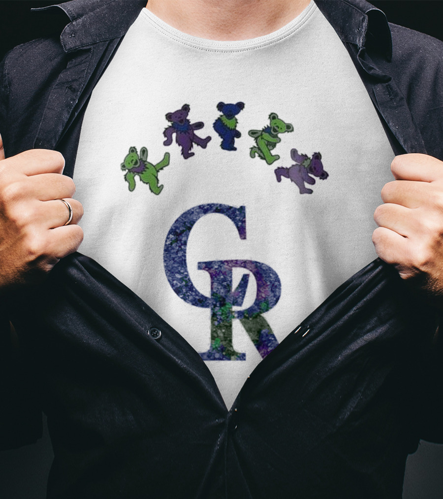 Colorado Rockies Grateful Dead Dancing Bears 2025 T-Shirt