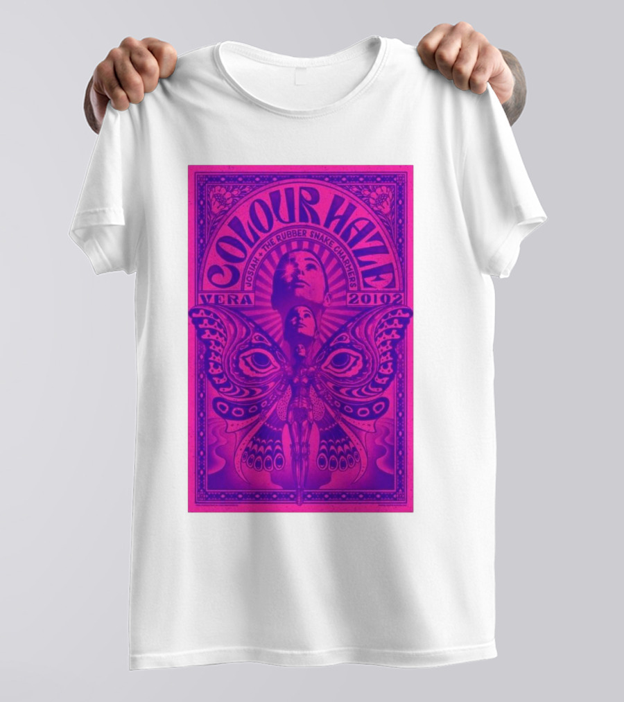 Colour Haze Vera Groningen Netherlands Feb 20 2025 Josiah The Rubber Snake Charmers T-Shirt