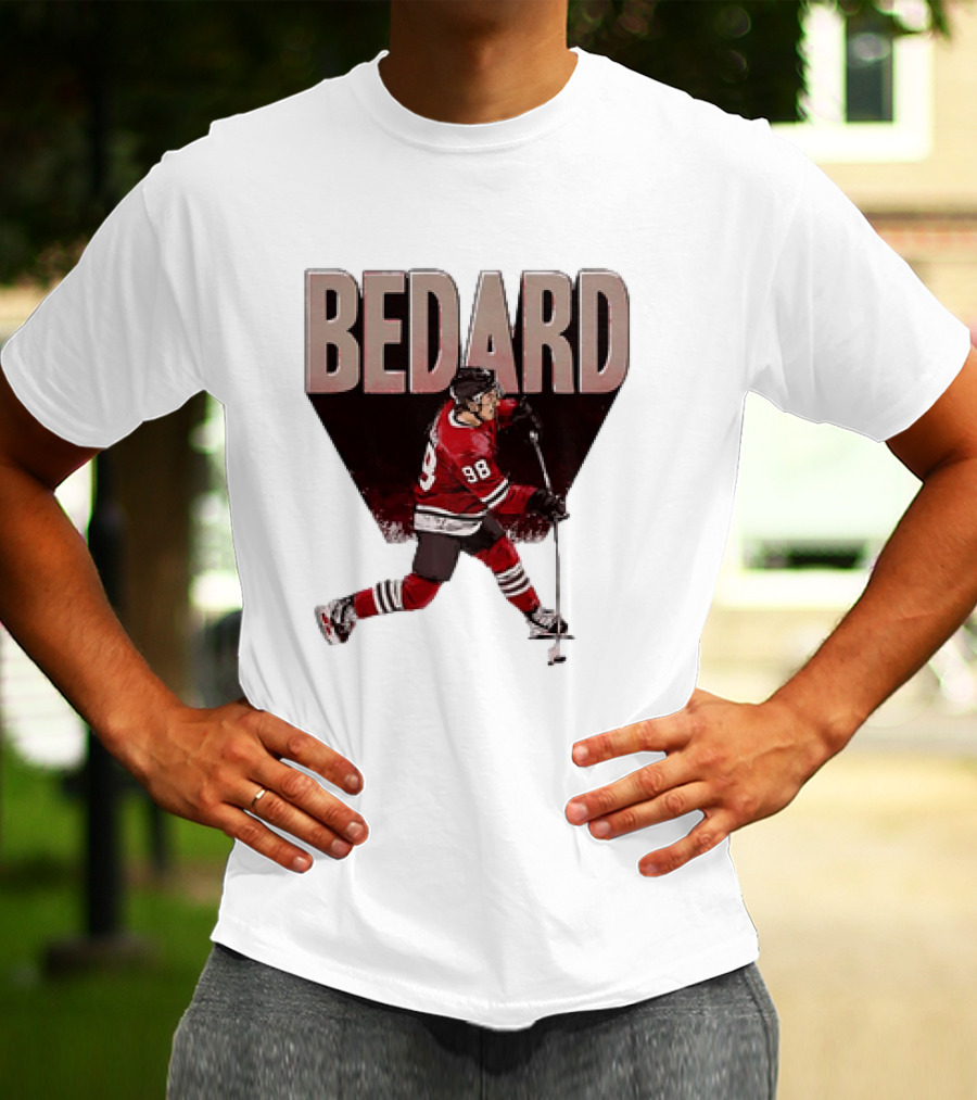 Connor Bedard Chicago Blackhawks NHL Hockey Number 98 Vintage Style T-Shirt