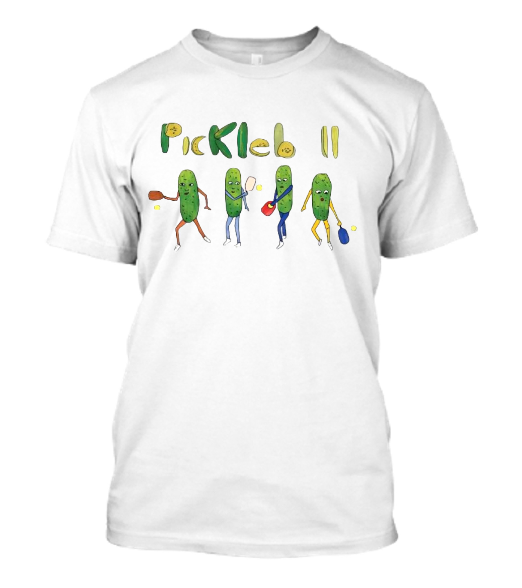 Dave Portnoy Pickleball Pickle Characters Playing Tennis T-Shirt