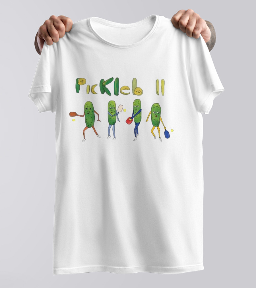 Dave Portnoy Pickleball Pickle Characters Playing Tennis T-Shirt